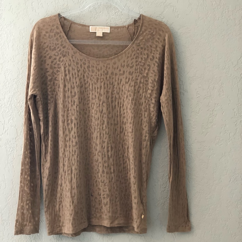 Michael Kors Cheetah Print Shirt, Small